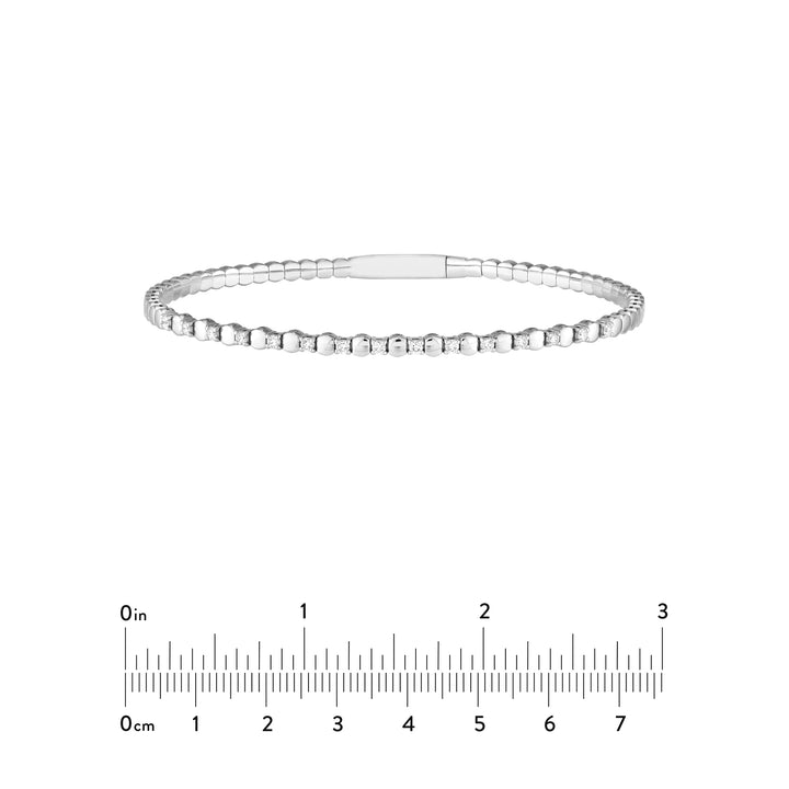 1/3tcw Alternating Diamond and Round Link Flex Bracelet
