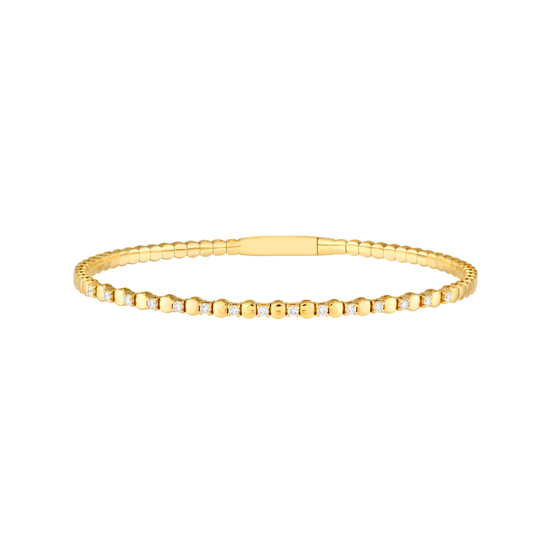 1/3tcw Alternating Diamond and Round Link Flexi Bracelet
