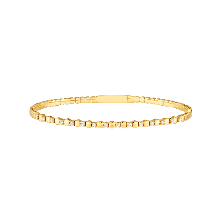 1/3tcw Alternating Diamond and Round Link Flexi Bracelet