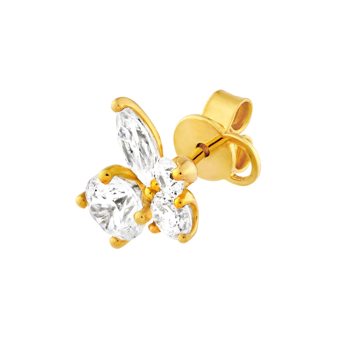 Diamond Blossom Cluster Stud Earrings