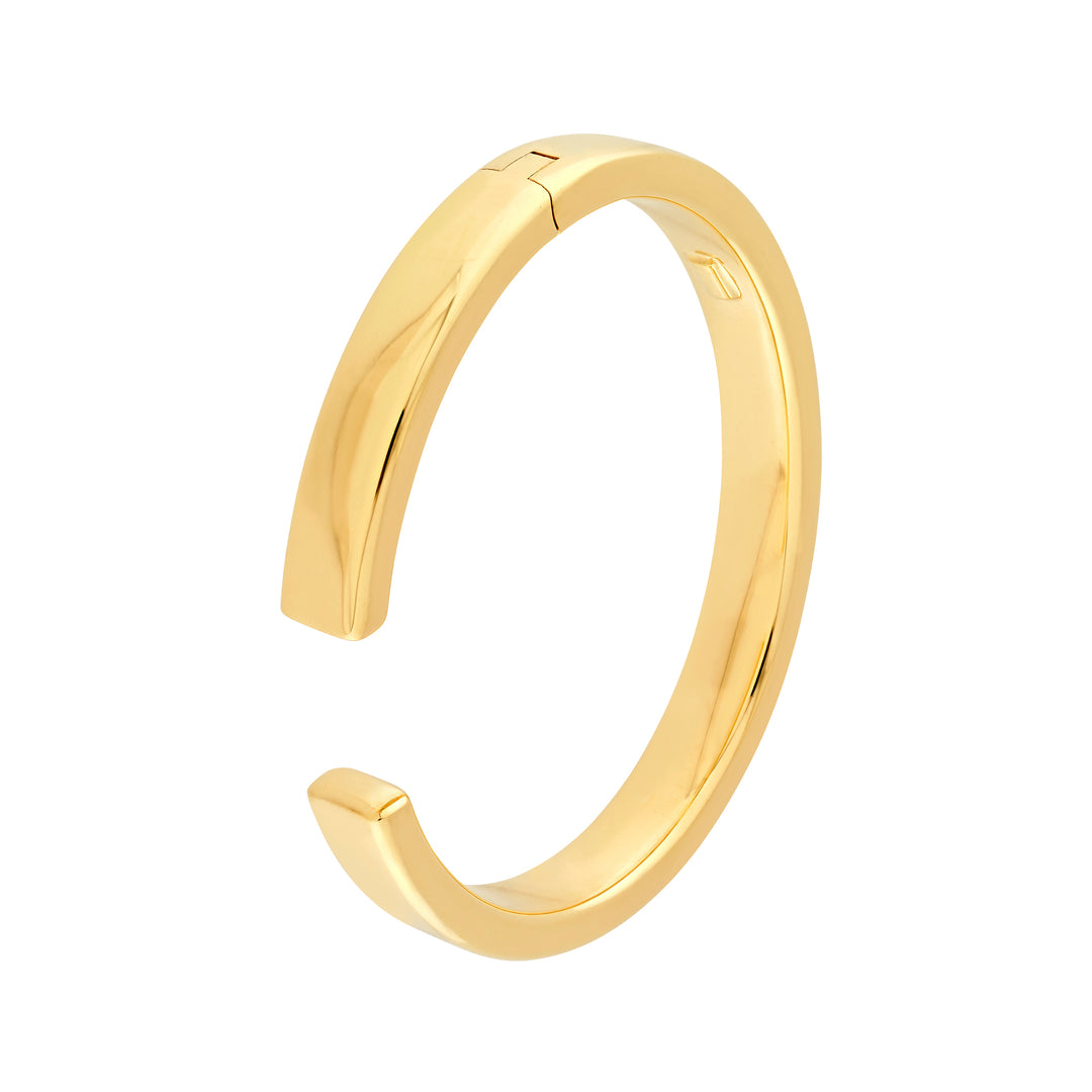 Polished Square Tube Bangle Bracelet