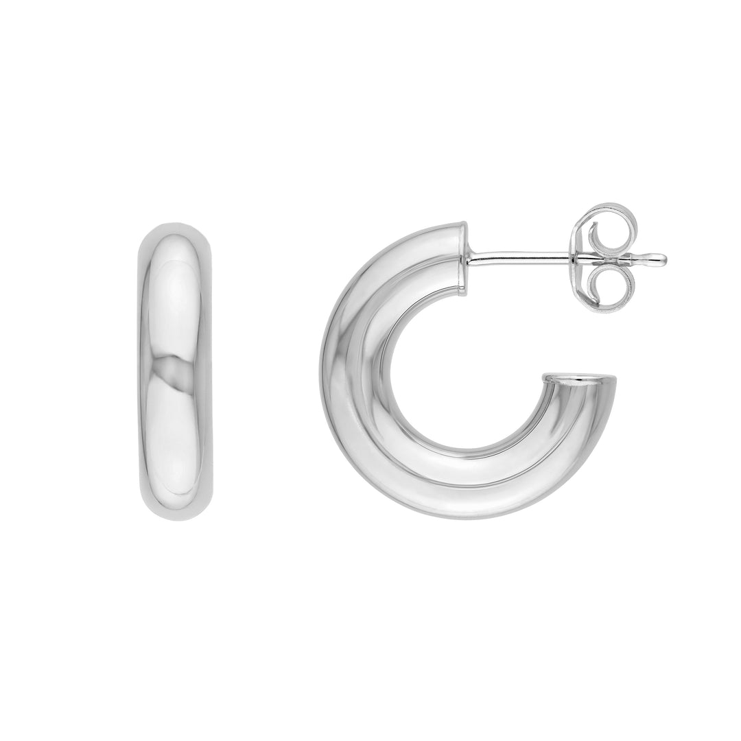 8mm ID Polished Open Hoop Earrings