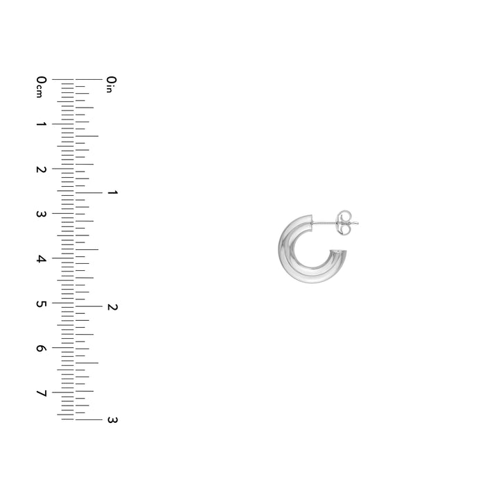 8mm ID Polished Open Hoop Earrings