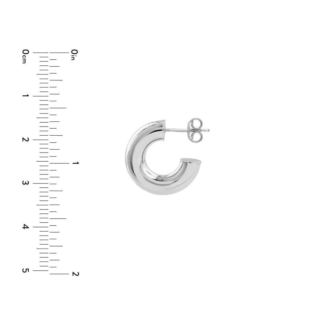 8mm ID Polished Tubular Hoop Earrings