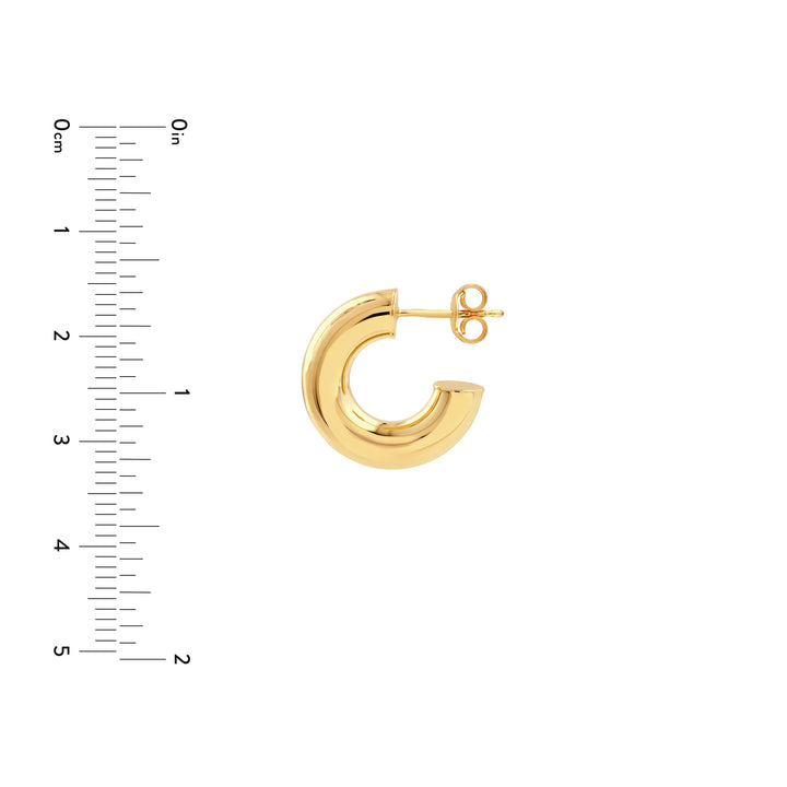8mm ID Polished Tubular Hoop Earrings