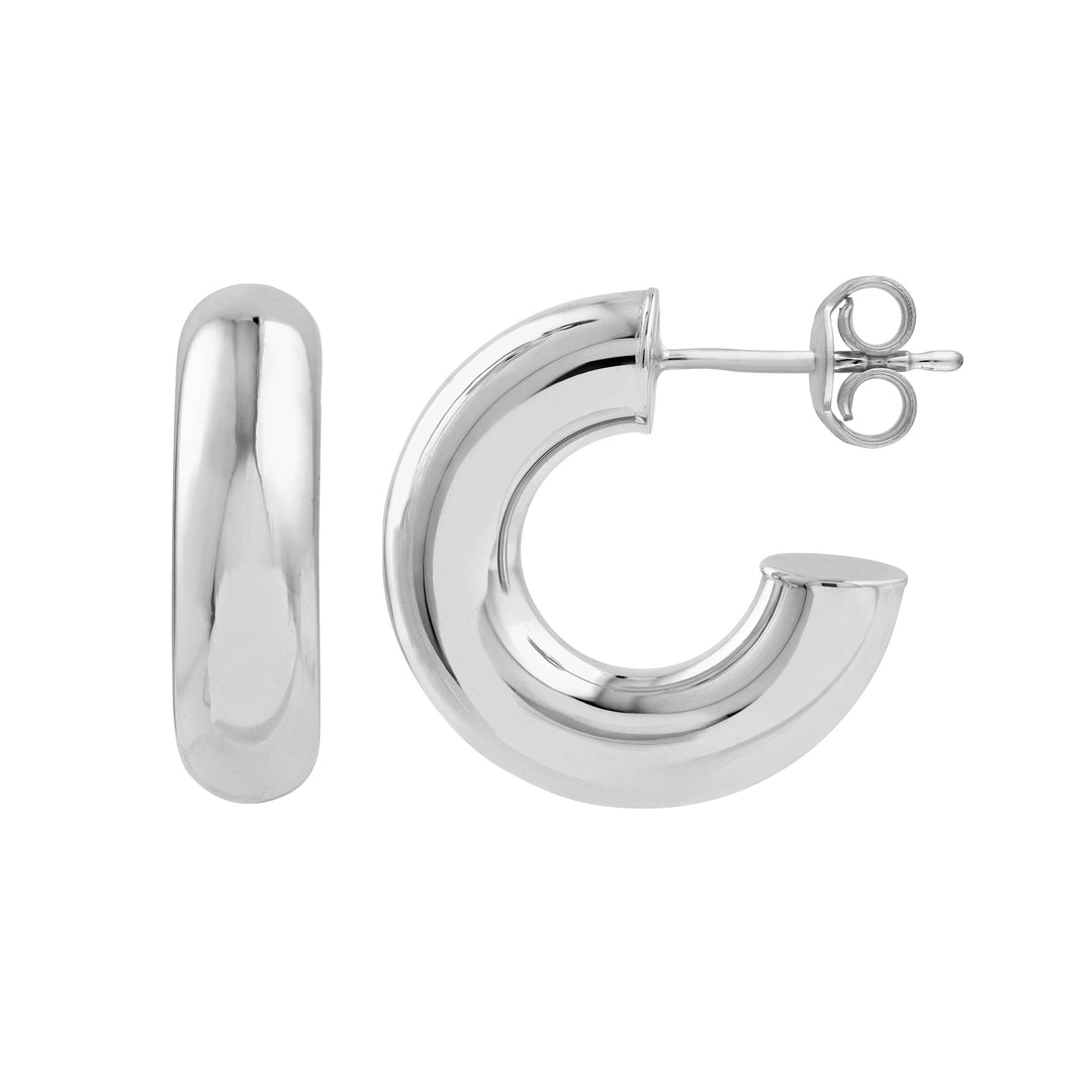 8mm ID Polished Tubular Hoop Earrings