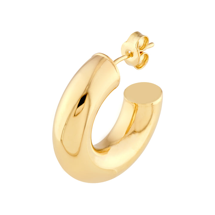 10 mm ID Polished Open Hoop Earrings
