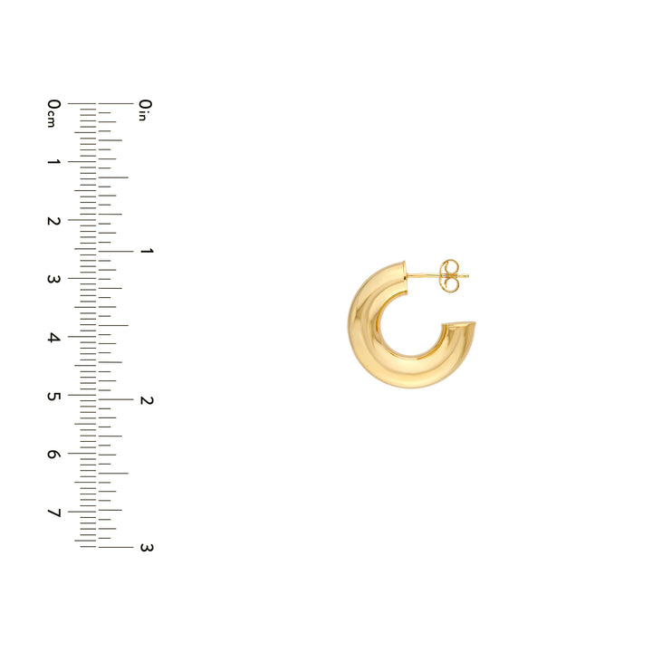 10 mm ID Polished Open Hoop Earrings