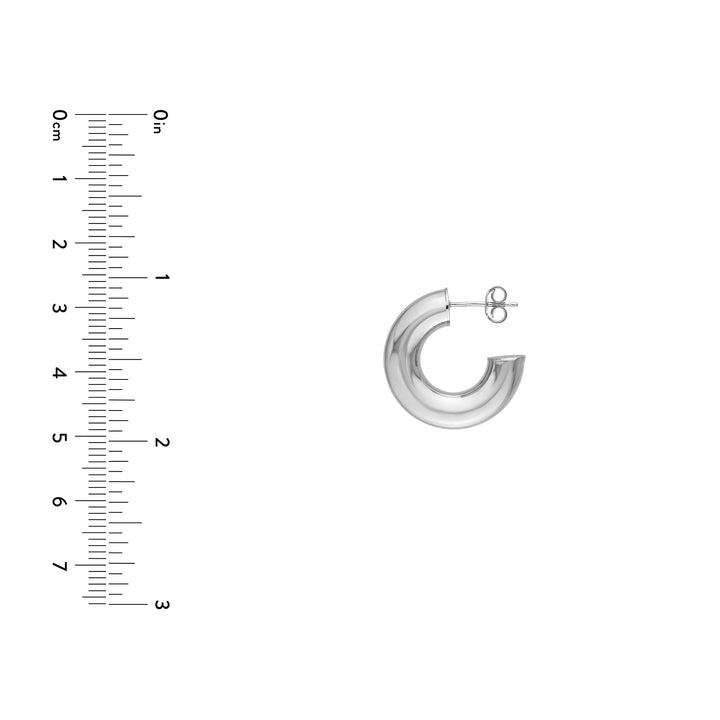 10 mm ID Polished Open Hoop Earrings