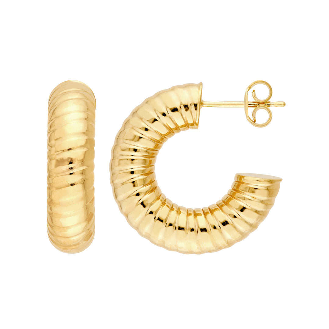 10mm ID Hammered Round Hoop Earrings