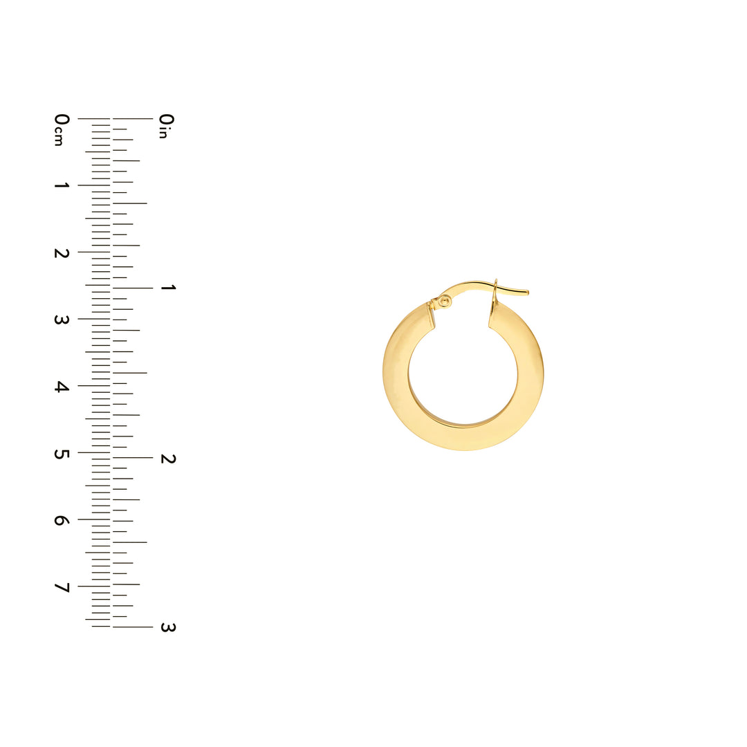 Triangular Tube Round Hoop Earrings