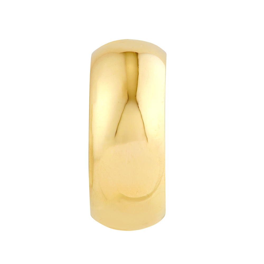 15mm D-Tube Round Hoop Earrings