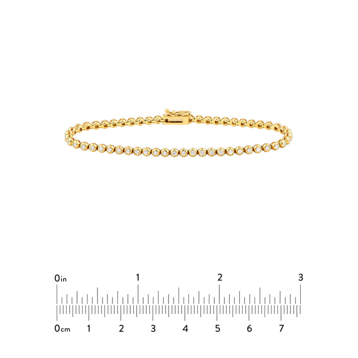 Bezel Set Diamond Tennis Bracelet (1tcw)