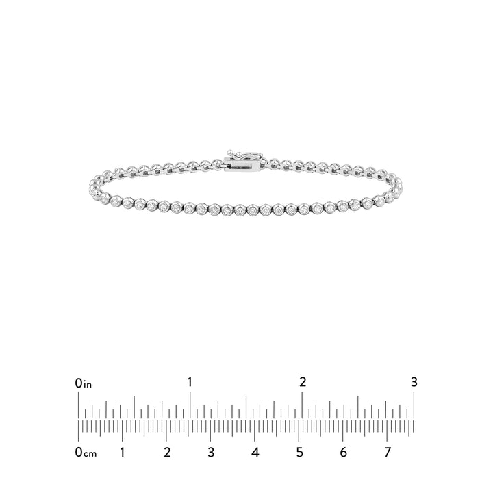 Bezel Set Diamond Tennis Bracelet (1tcw)