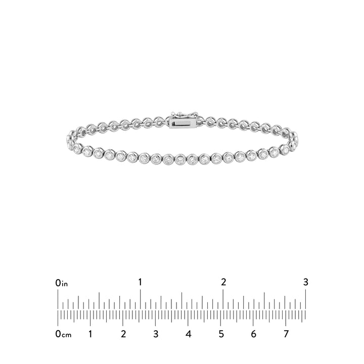 Bezel Set Diamond Tennis Bracelet (2-5/8tcw)
