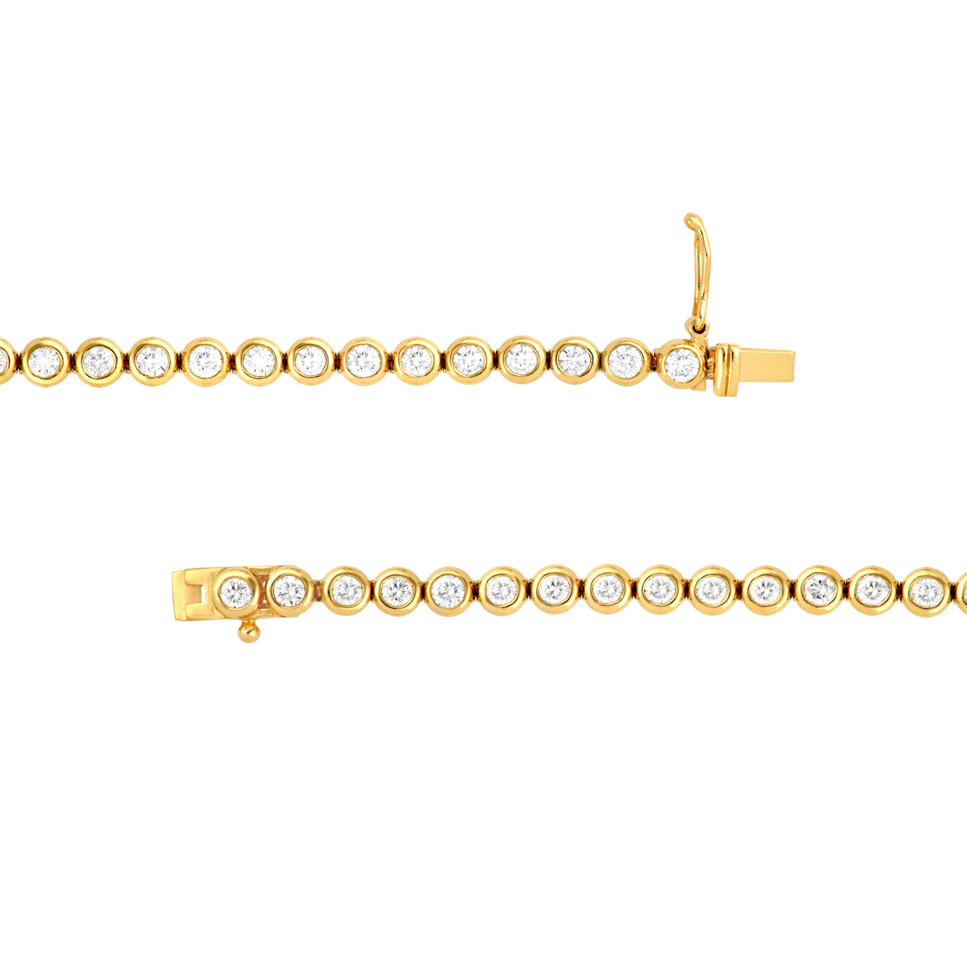 Bezel Set Diamond Tennis Bracelet (2-5/8tcw)