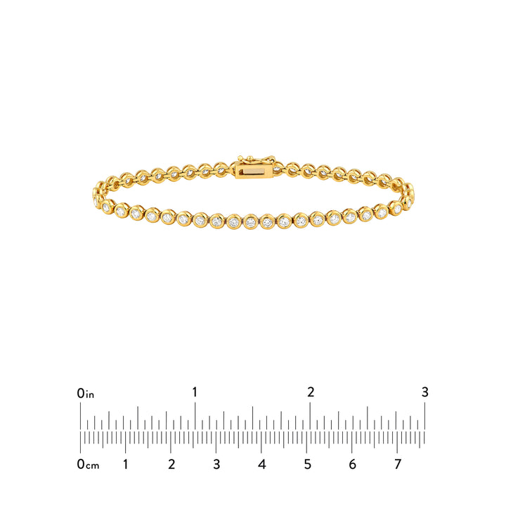 Bezel Set Diamond Tennis Bracelet (2-5/8tcw)
