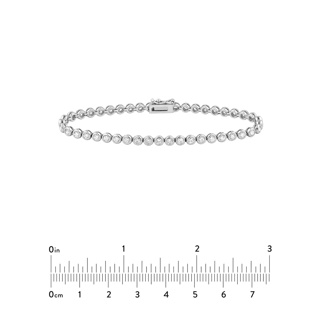 Bezel Set Diamond Tennis Bracelet (2-5/8tcw)