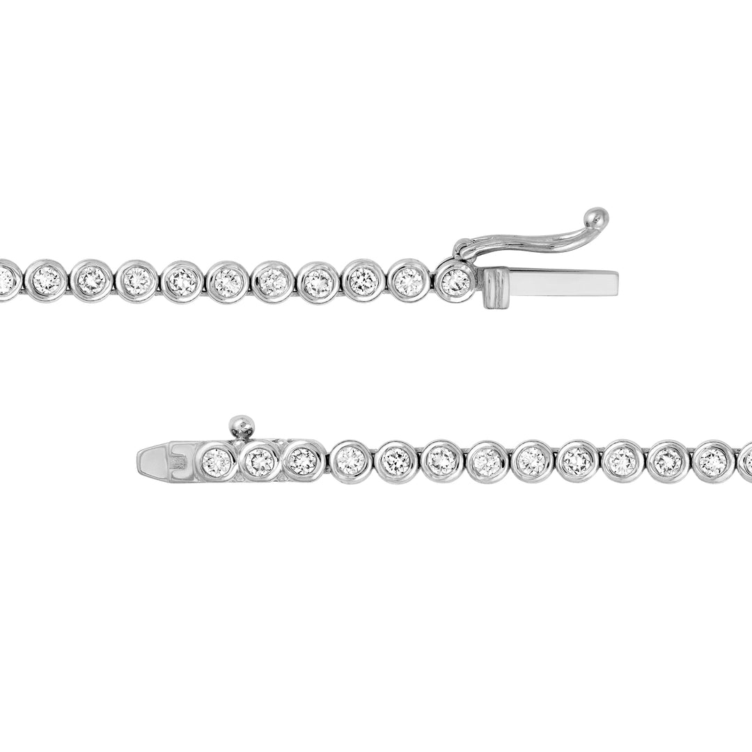Bezel Set Diamond Necklace (4-1/6tcw)