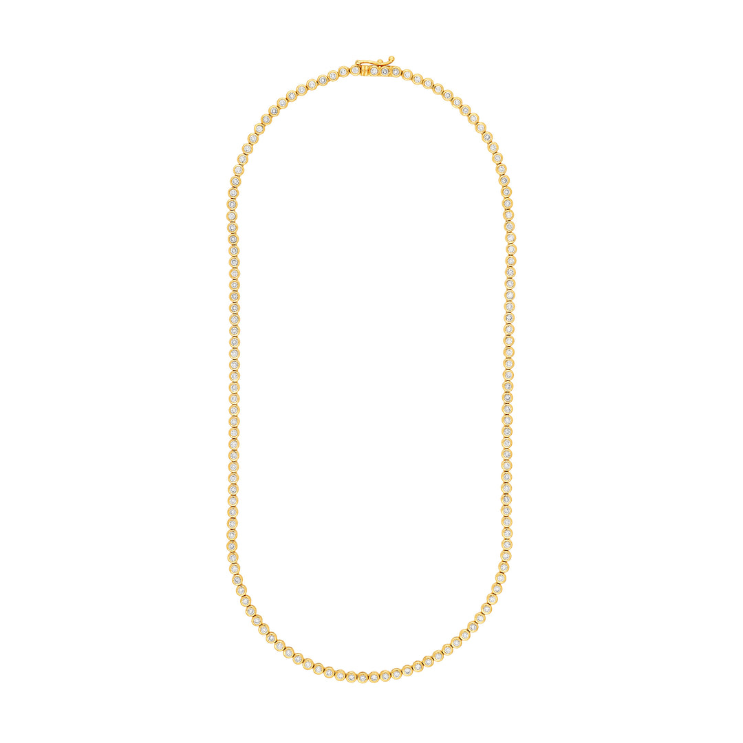 Bezel Set Diamond Necklace (4tcw)