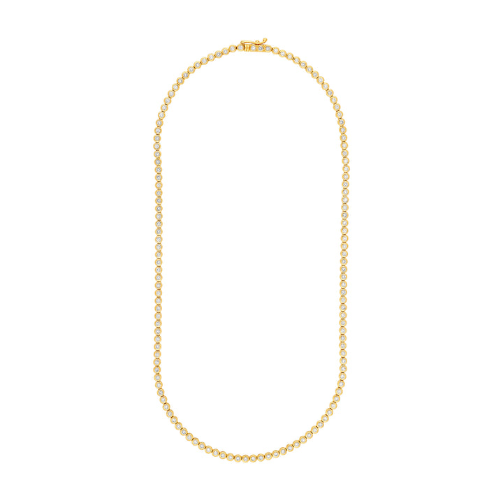 Bezel Set Diamond Necklace (4tcw)