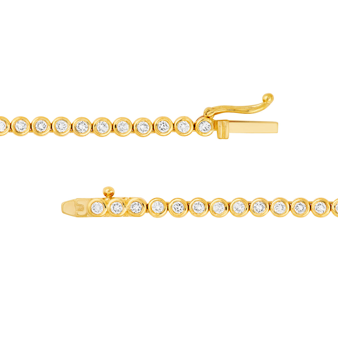 Bezel Set Diamond Necklace (4tcw)