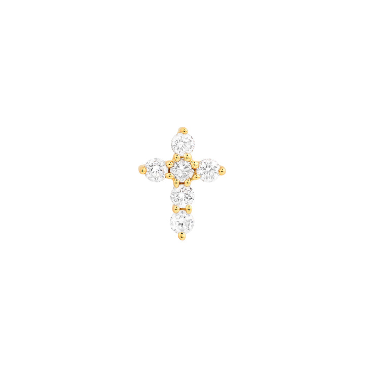 Diamond Cross Earrings (1/6tcw)
