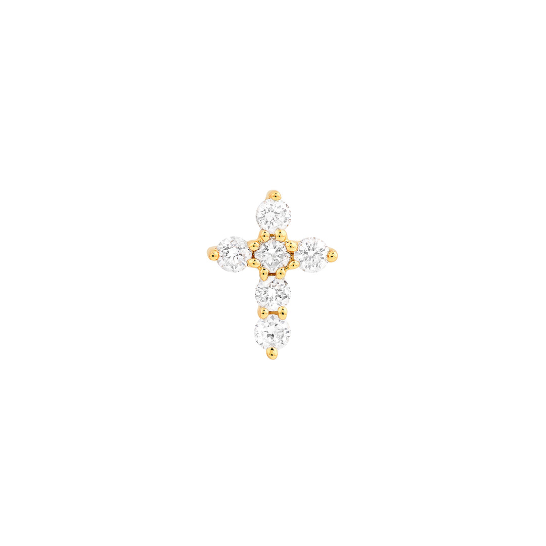 Diamond Cross Earrings (1/6tcw)