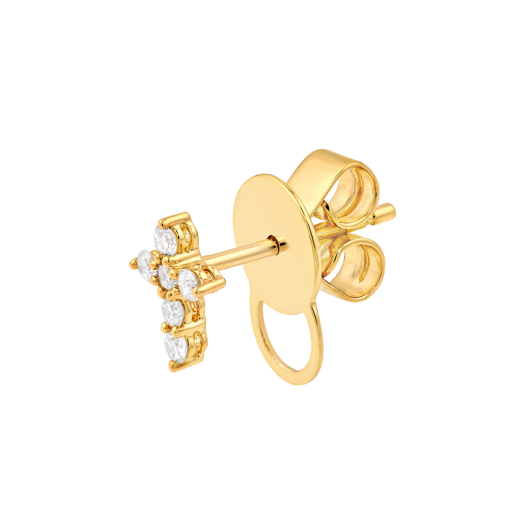 Diamond Cross Earrings (1/6tcw)