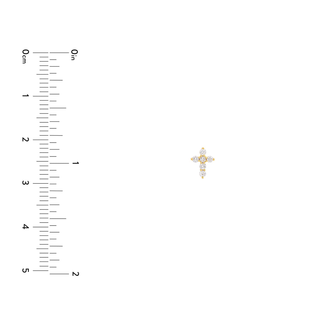 Diamond Cross Earrings (1/6tcw)