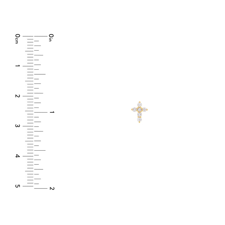 Diamond Cross Earrings (1/6tcw)