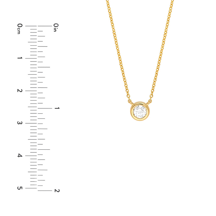 1/4tcw Diamond Bezel Necklace