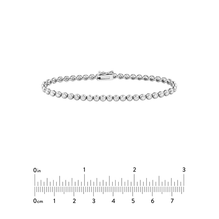 Bezel Set Diamond Tennis Bracelet (2-1/4tcw)