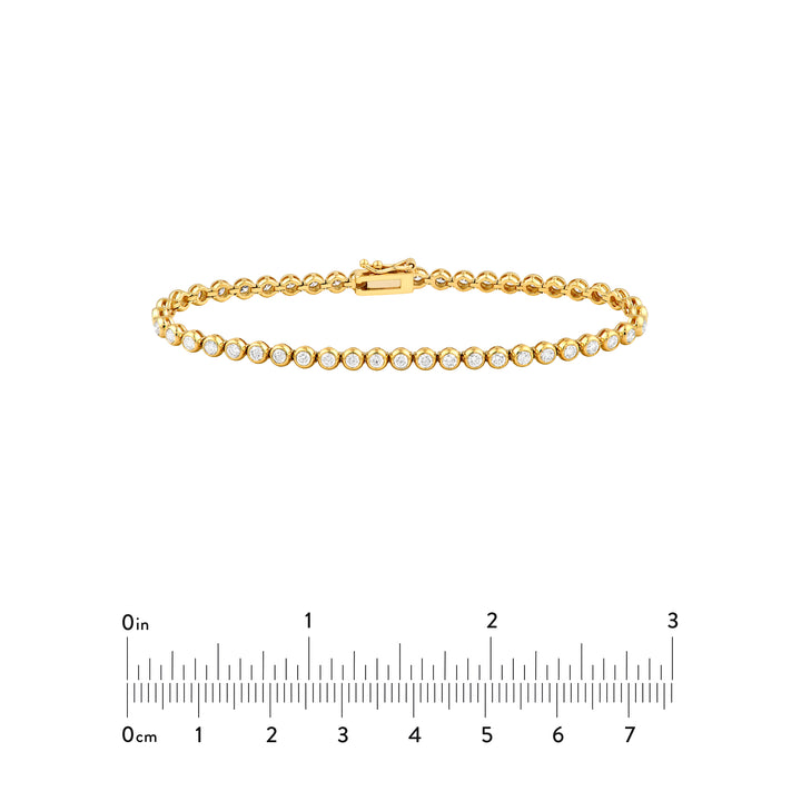 Bezel Set Diamond Tennis Bracelet (2-1/4tcw)