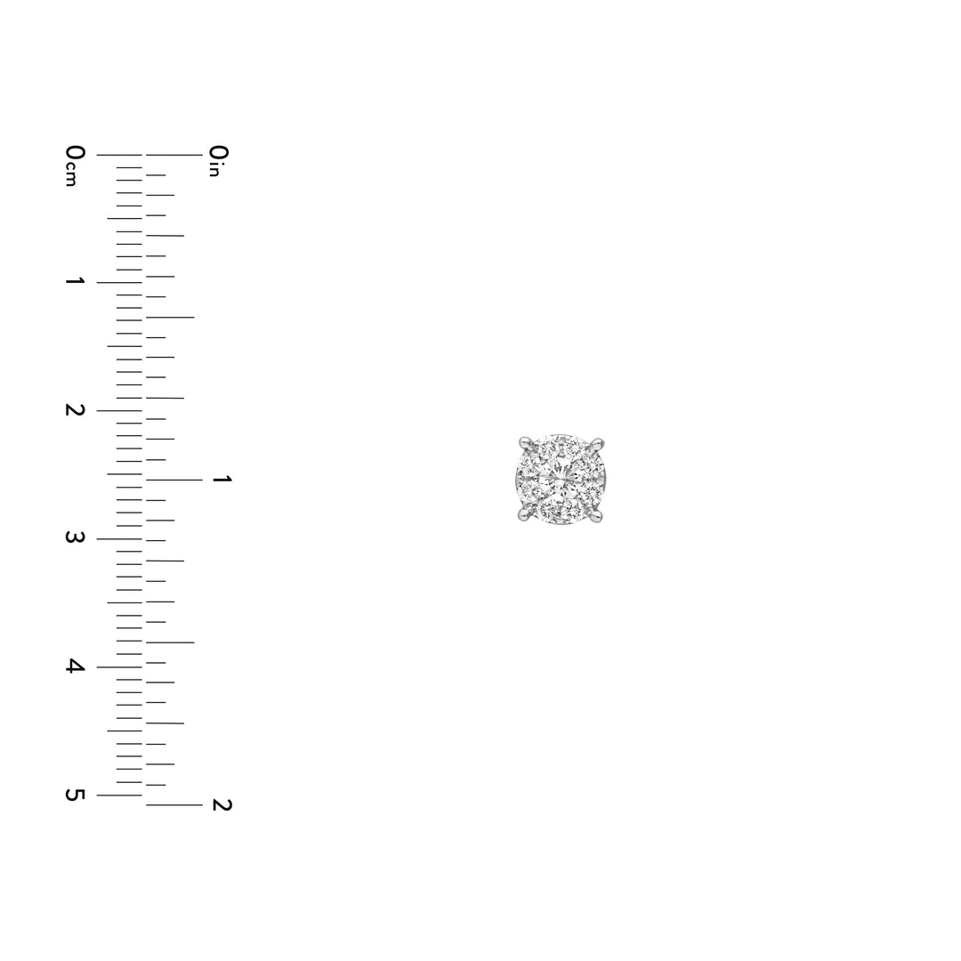 3/4tcw Round Diamond Stud Earrings