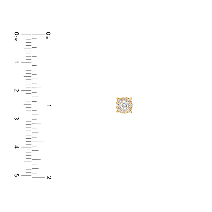 3/8tcw Diamond Frame Stud Earrings