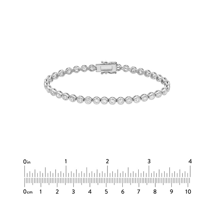 Bezel Set Diamond Tennis Bracelet (4-1/5tcw)