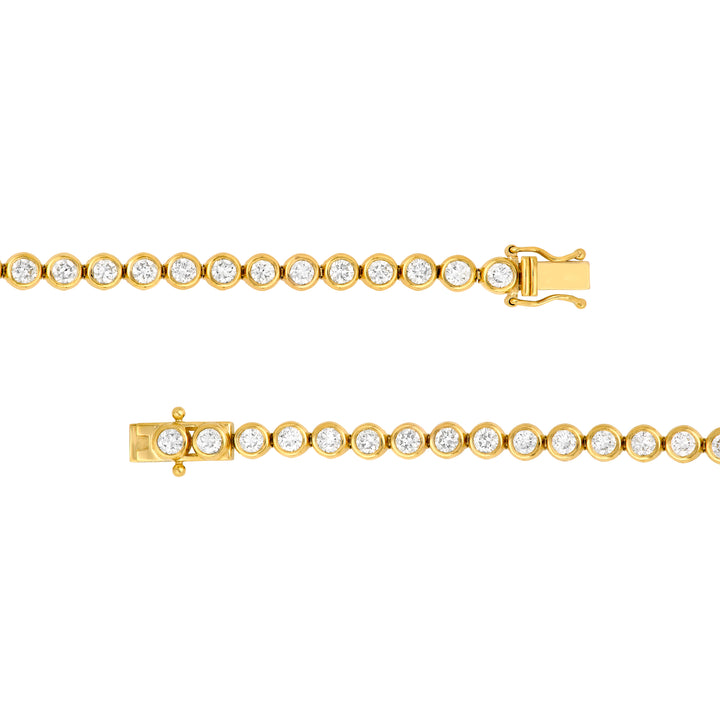 Bezel Set Diamond Tennis Bracelet (4-1/5tcw)