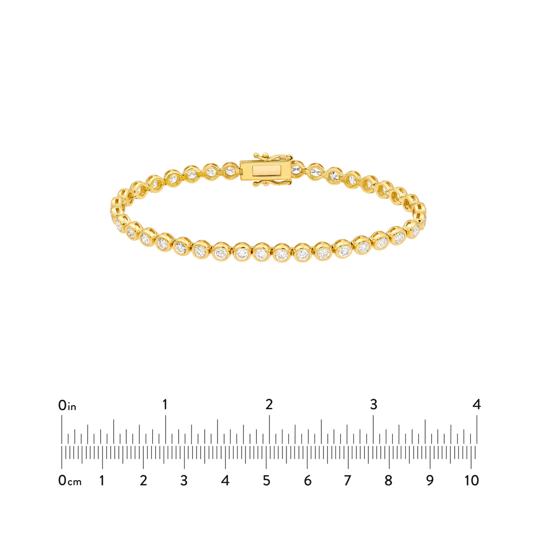 Bezel Set Diamond Tennis Bracelet (4-1/5tcw)