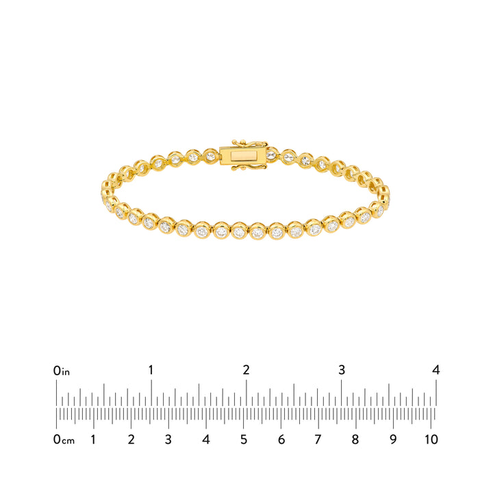 Bezel Set Diamond Tennis Bracelet (4-1/5tcw)