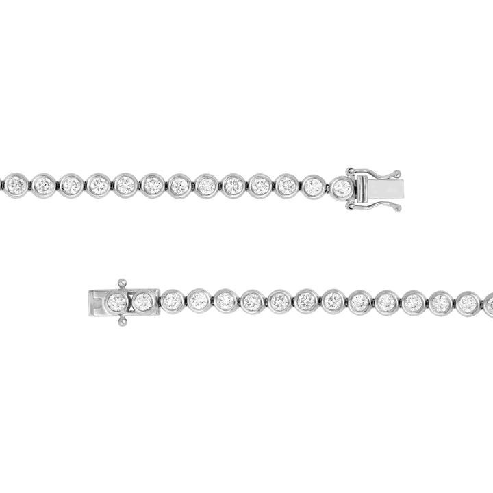 Bezel Set Diamond Tennis Bracelet (4-1/5tcw)