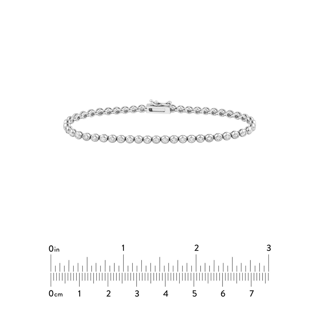 Bezel Set Diamond Tennis Bracelet (1-1/2tcw)