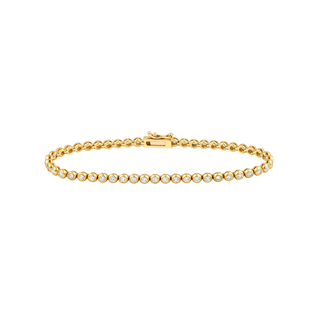 Bezel Set Diamond Tennis Bracelet (1-1/2tcw)