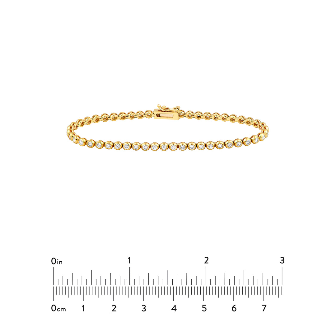 Bezel Set Diamond Tennis Bracelet (1-1/2tcw)