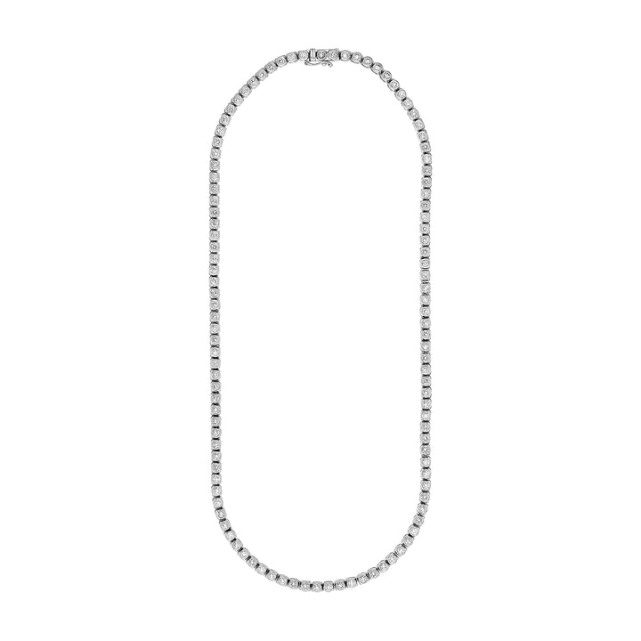Large Bezel Set Diamond Necklace (7tcw)