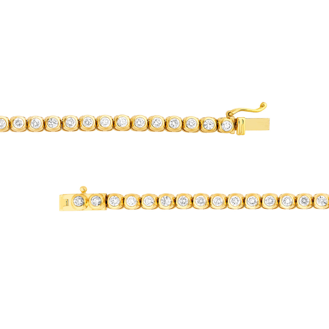 Large Bezel Set Diamond Necklace (7tcw)