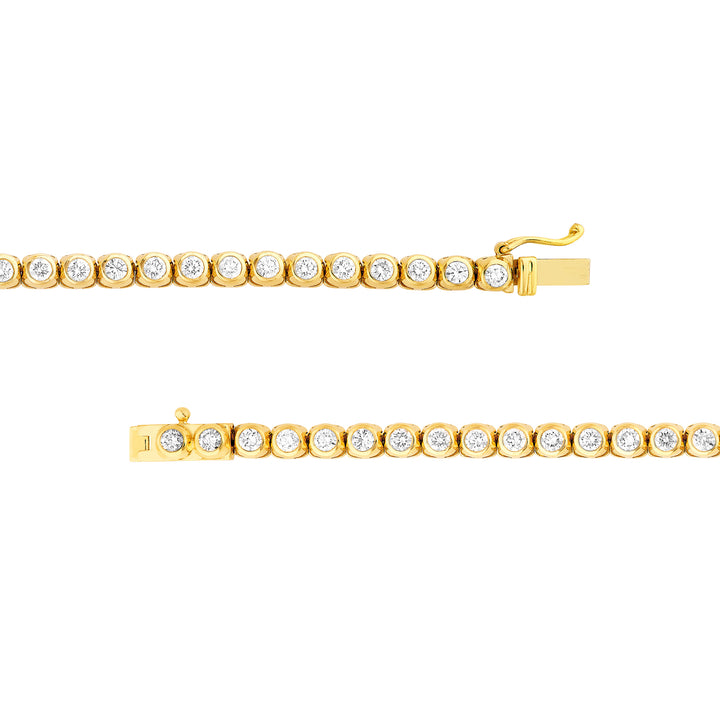 Large Bezel Set Diamond Necklace (7tcw)