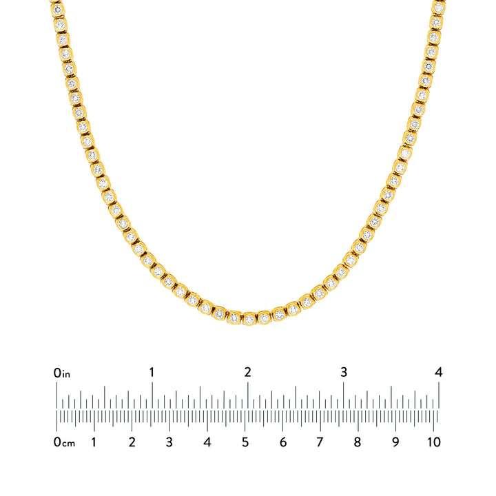 Large Bezel Set Diamond Necklace (7tcw)
