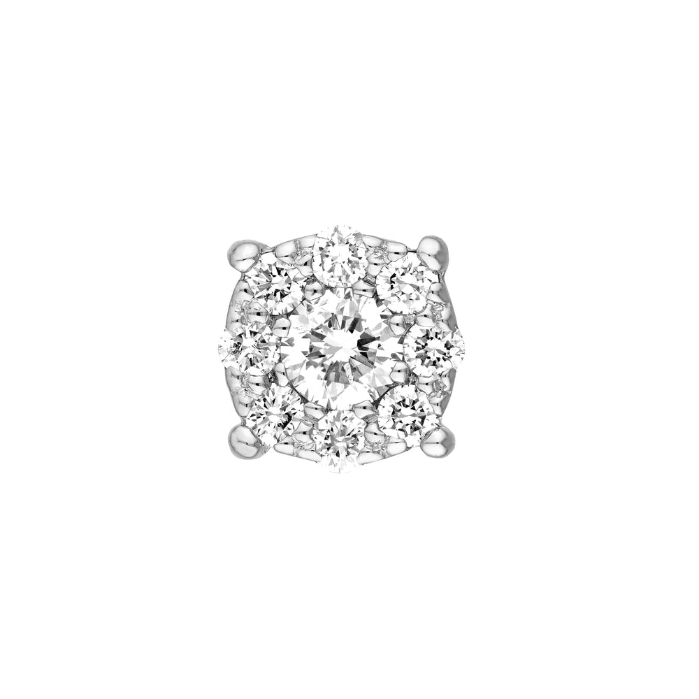 1/3tcw Diamond Cluster Stud Earrings