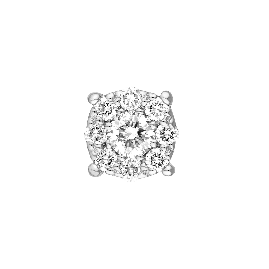 1/3tcw Diamond Cluster Stud Earrings